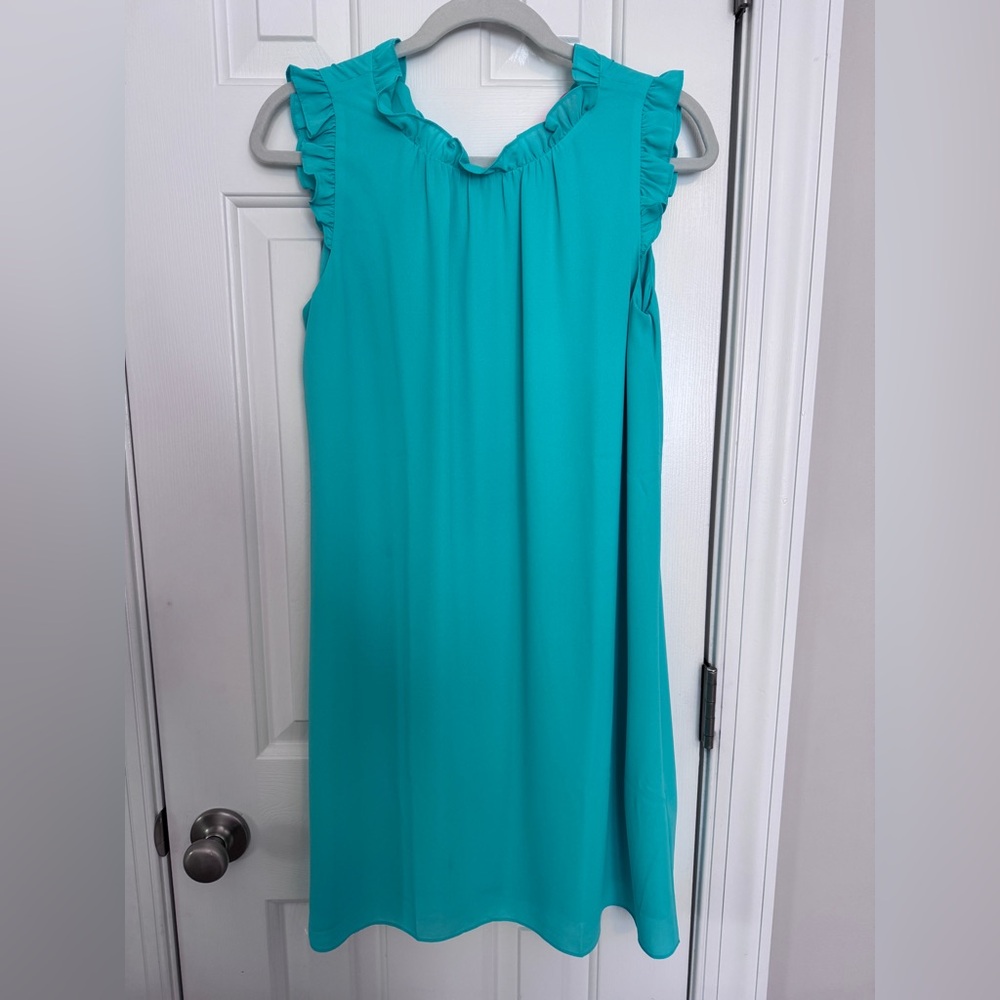 Lilly Pulitzer Bright Turquoise dress with small spot (in photo)